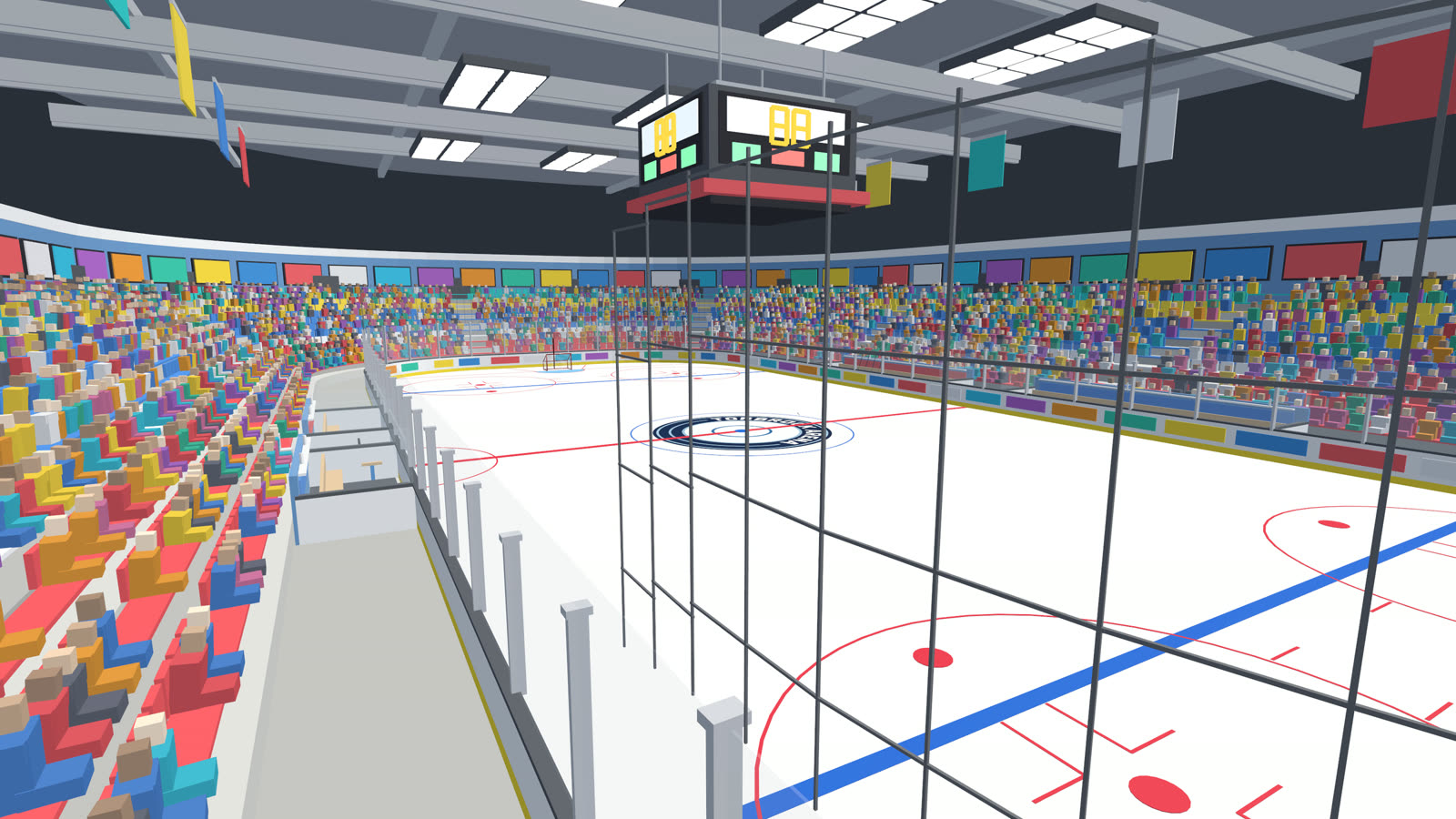 The arena bowl from the ice